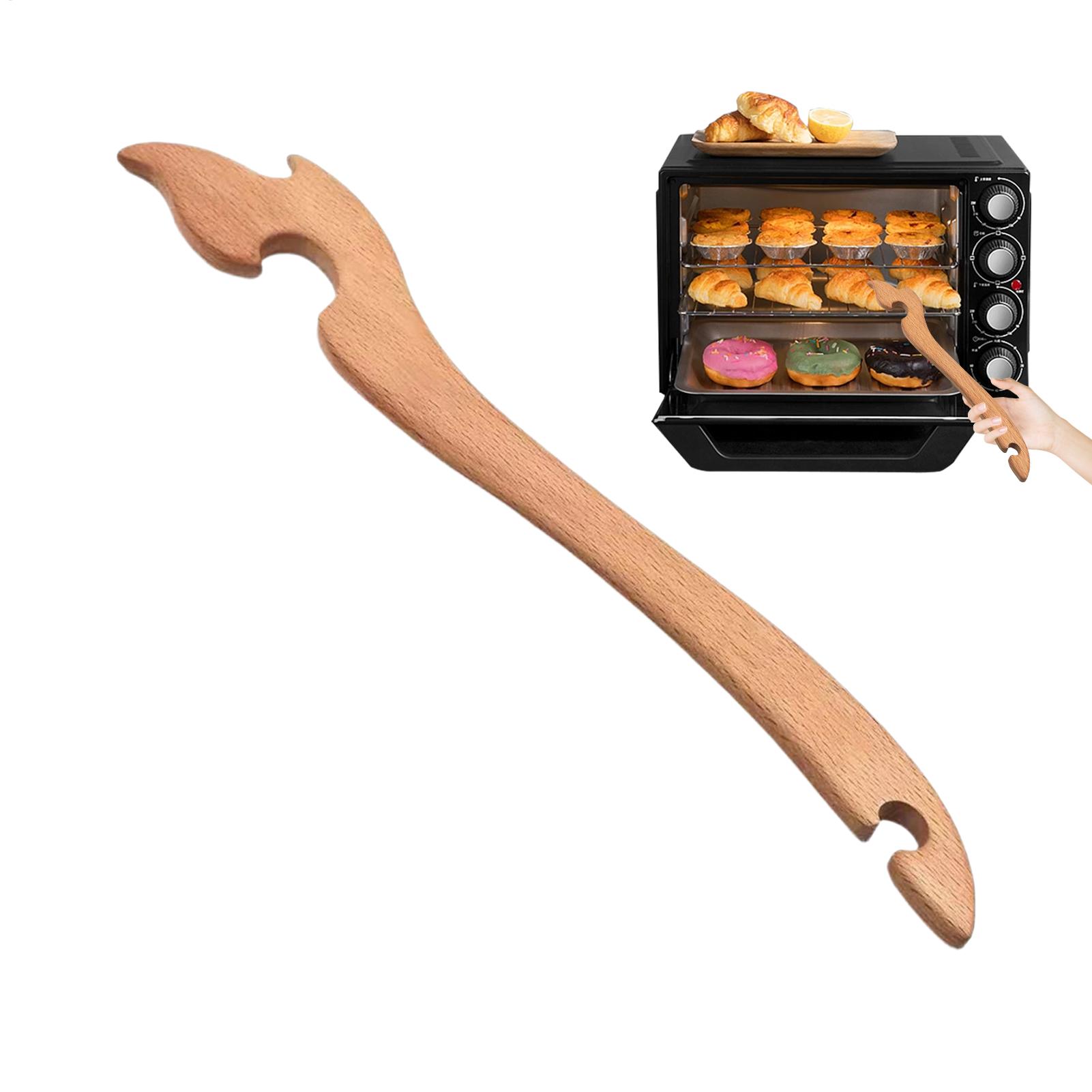 Kitchen Baking Rack - Holzgriff-Ofengitterheber für Heißluftfritteusen – Küchen-Backgittergreifer und