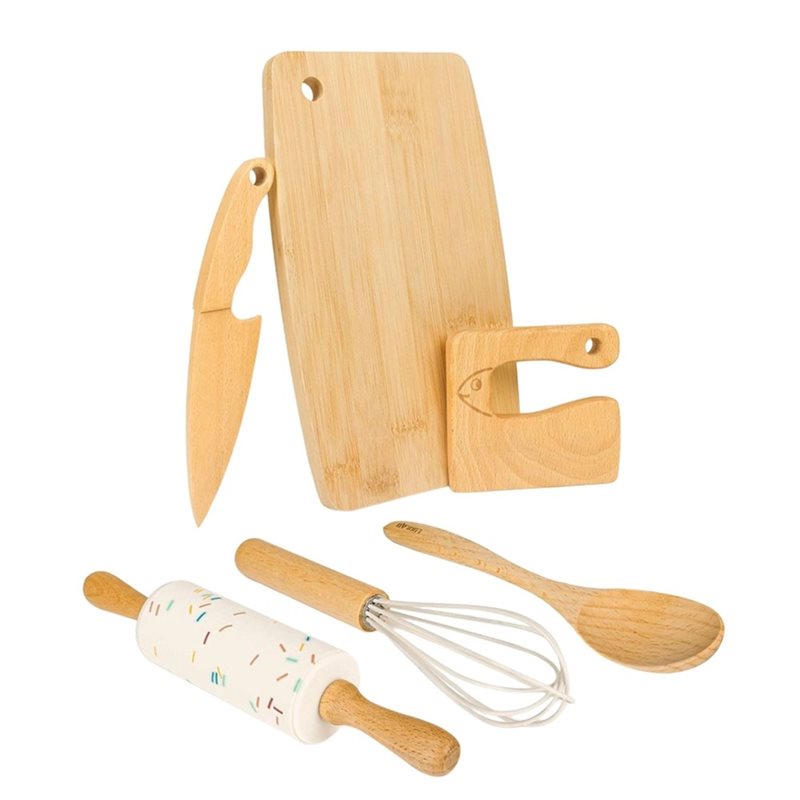 SHGO – Holzmesser- und Backset – Kitchen Kids Baking Set Bewertung und Preis