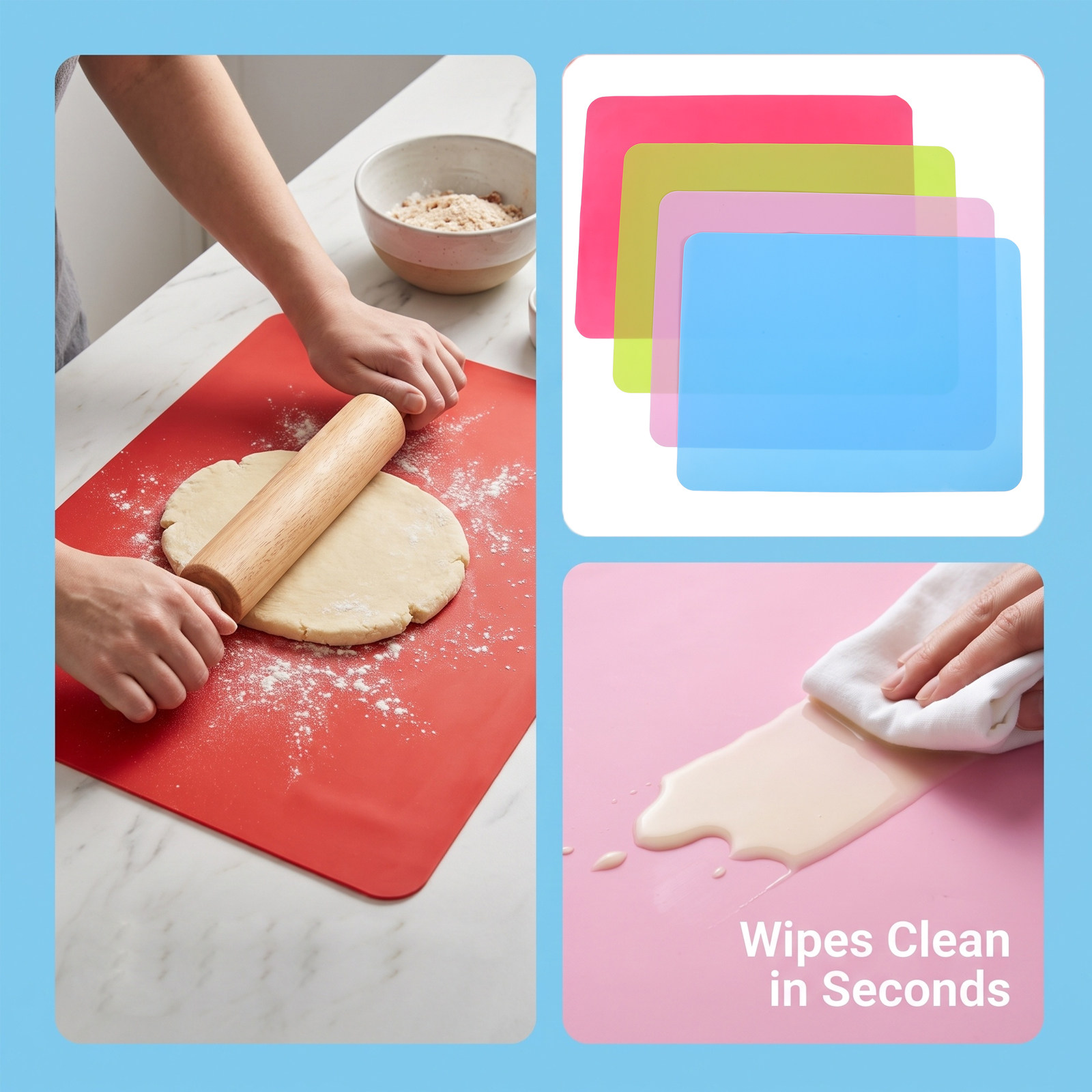 4-teiliges Set aus Teigrollern – Kitchen Roller Baking Bewertung und Preis